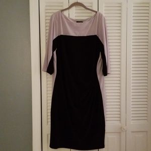 Chaps Black and Gray Dress
